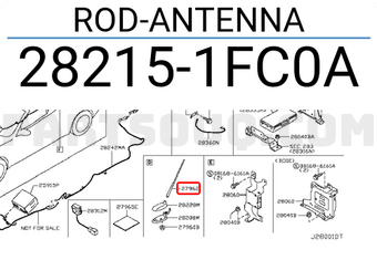 Nissan 282151FC0A ROD-ANTENNA