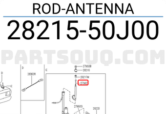Nissan 2821550J00 ROD-ANTENNA