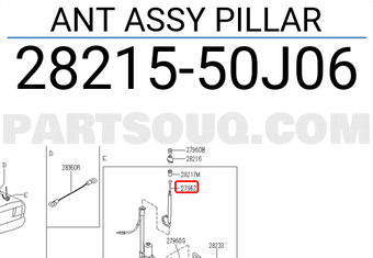 Nissan 2821550J06 ANT ASSY PILLAR