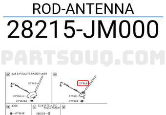Nissan 28215JM000 ROD-ANTENNA