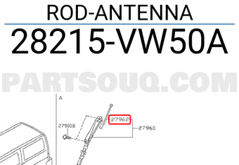Nissan 28215VW50A ROD-ANTENNA