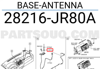 Nissan 28216JR80A BASE-ANTENNA