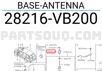 Nissan 28216VB200 BASE-ANTENNA