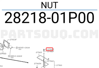 Nissan 2821801P00 NUT