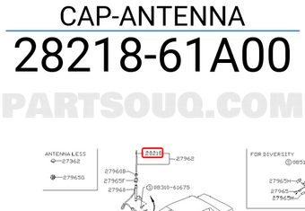 Nissan 2821861A00 CAP-ANTENNA