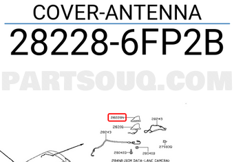 Nissan 282286FP2B COVER-ANTENNA