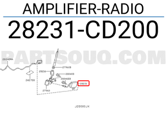 Nissan 28231CD200 AMPLIFIER-RADIO