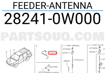 Nissan 282410W000 FEEDER-ANTENNA