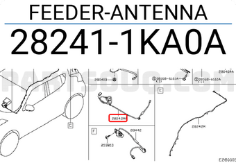 Nissan 282411KA0A FEEDER-ANTENNA