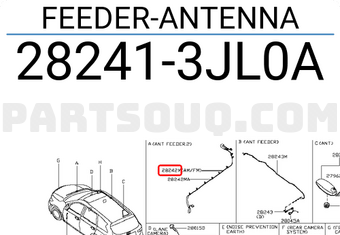 Nissan 282413JL0A FEEDER-ANTENNA