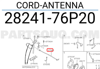 Nissan 2824176P20 CORD-ANTENNA