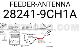 Nissan 282419CH1A FEEDER-ANTENNA