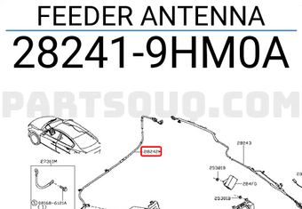 Nissan 282419HM0A FEEDER ANTENNA