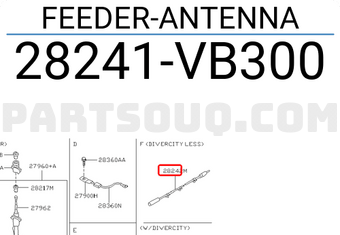 Nissan 28241VB300 FEEDER-ANTENNA