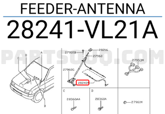 Nissan 28241VL21A FEEDER-ANTENNA