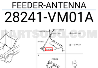 Nissan 28241VM01A FEEDER-ANTENNA