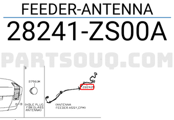 Nissan 28241ZS00A FEEDER-ANTENNA