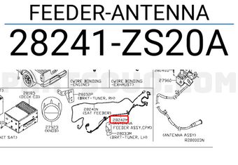 Nissan 28241ZS20A FEEDER-ANTENNA
