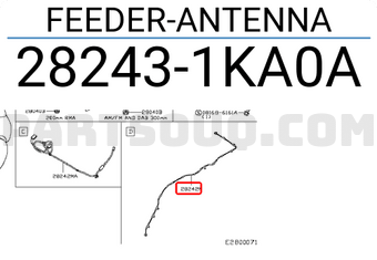 Nissan 282431KA0A FEEDER-ANTENNA