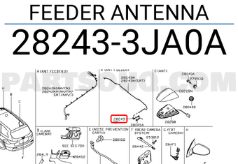 Nissan 282433JA0A FEEDER ANTENNA