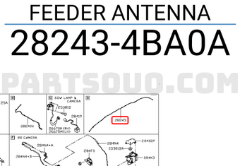 Nissan 282434BA0A FEEDER ANTENNA