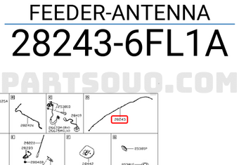 Nissan 282436FL1A FEEDER-ANTENNA