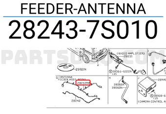 Nissan 282437S010 FEEDER-ANTENNA