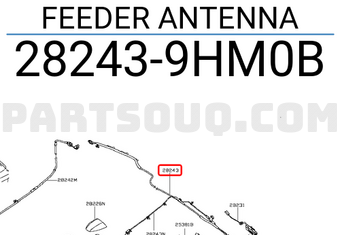 Nissan 282439HM0B FEEDER ANTENNA