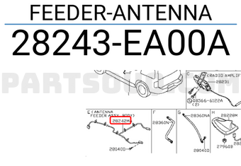 Nissan 28243EA00A FEEDER-ANTENNA
