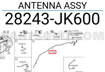 Nissan 28243JK600 ANTENNA ASSY