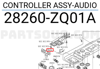 Nissan 28260ZQ01A CONTROLLER ASSY-AUDIO