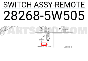 Nissan 282685W505 SWITCH ASSY-REMOTE