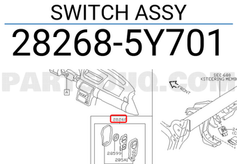 Nissan 282685Y701 SWITCH ASSY