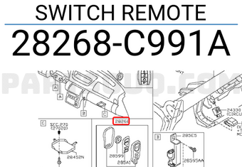 Nissan 28268C991A SWITCH REMOTE
