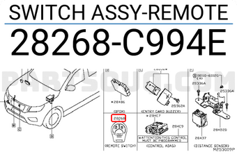 Nissan 28268C994E SWITCH ASSY-REMOTE