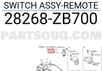 Nissan 28268ZB700 SWITCH ASSY-REMOTE