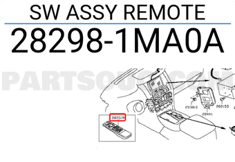 Nissan 282981MA0A SW ASSY REMOTE