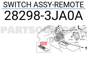 Nissan 282983JA0A SWITCH ASSY-REMOTE