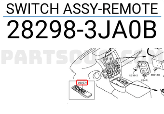 Nissan 282983JA0B SWITCH ASSY-REMOTE