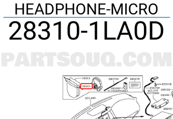 Nissan 283101LA0D HEADPHONE-MICRO