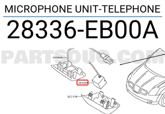 Nissan 28336EB00A MICROPHONE UNIT-TELEPHONE