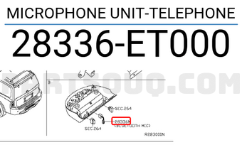 Nissan 28336ET000 MICROPHONE UNIT-TELEPHONE