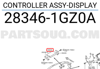 Nissan 283461GZ0A CONTROLLER ASSY-DISPLAY