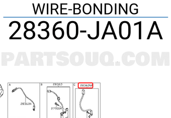 Nissan 28360JA01A WIRE-BONDING