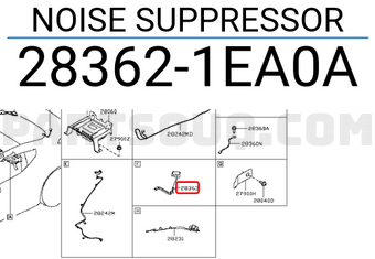 Nissan 283621EA0A NOISE SUPPRESSOR