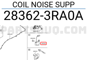 Nissan 283623RA0A COIL NOISE SUPP