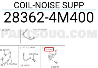 Nissan 283624M400 COIL-NOISE SUPP