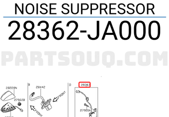 Nissan 28362JA000 NOISE SUPPRESSOR