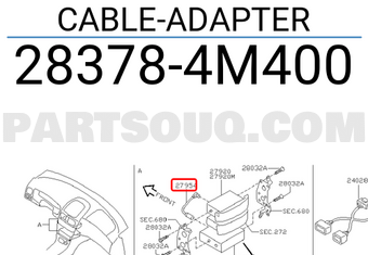Nissan 283784M400 CABLE-ADAPTER