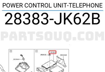Nissan 28383JK62B POWER CONTROL UNIT-TELEPHONE
